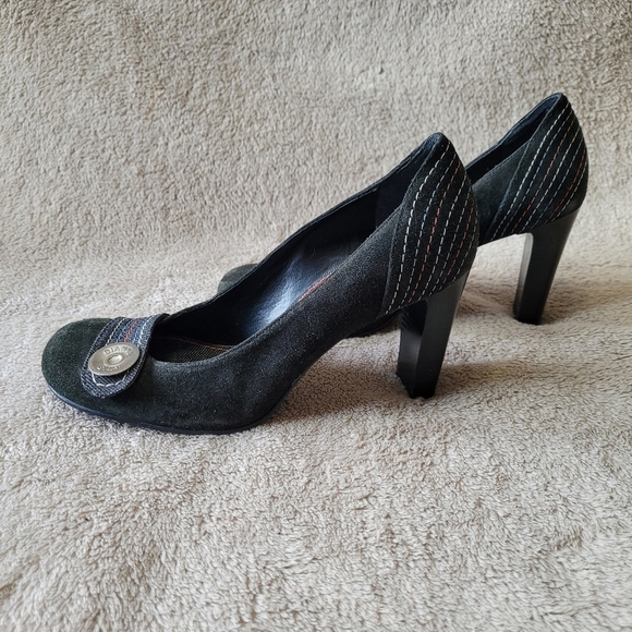 Gianni Bini square toe dark olive green heels size 7​ - Picture 7 of 12